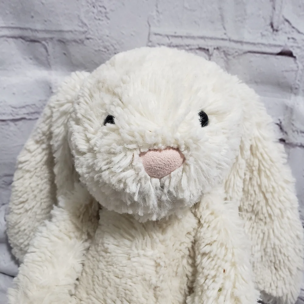 ๐SOLD๐ Jellycat Bashful Bunny Medium Cream 10" Stuffed Animal Toy Lovey Floppy - Picture 2 of 9